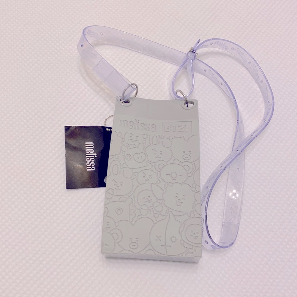 (NWT) Melissa Call Me - rubber phone purse/bag matte gray Brazilian Brand